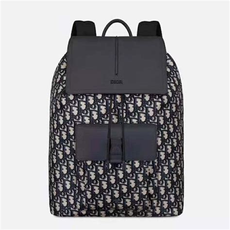 Motion Backpack Beige and Black Dior Oblique Jacquard and 